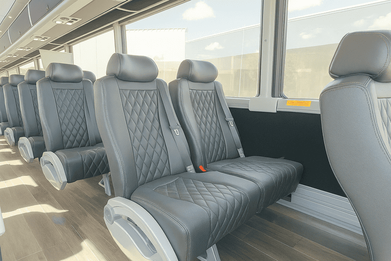 interior of Coach Bus Gilbert charter bus